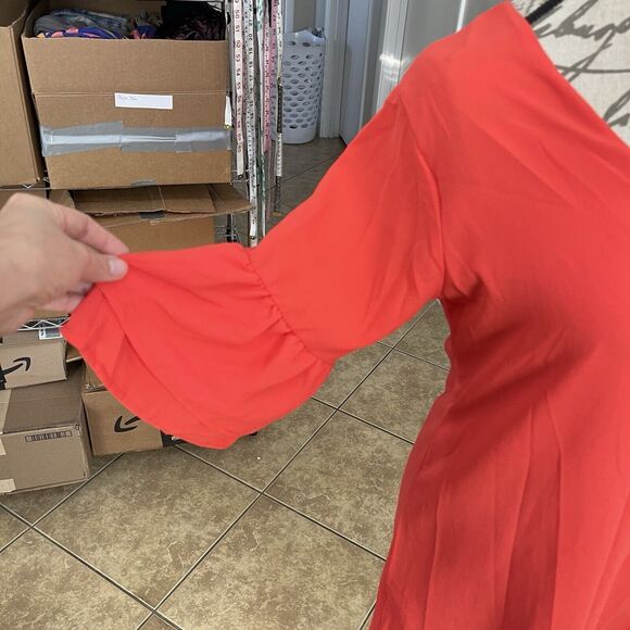 Belongsci Womens Dress Size Small Shift Ruffle Short Vacation Travel Spring - Picture 6 of 16